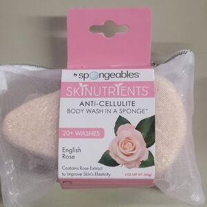 Spongeables Skinutrients Anti-Cellulite Body Wash in a Sponge New!